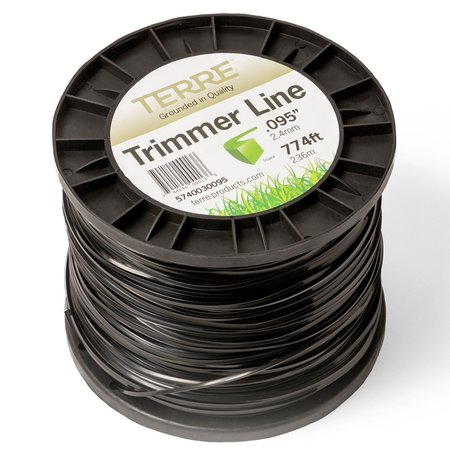 T TERRE Commercial Grade .095 Square Weed Eater Trimmer Line Spool Length 774 ft. 5740030095